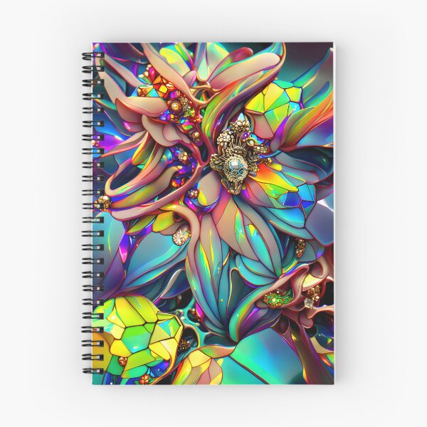 Item preview, A Trippy Abstract Crystal Rainbow Flower designed and sold by ailuanni.