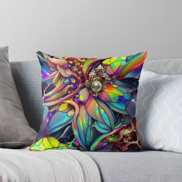 Item preview, A Trippy Abstract Crystal Rainbow Flower designed and sold by ailuanni.