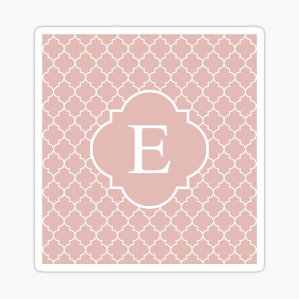 Artikel-Vorschau von Rose Gold Quatrefoil weißes Monogramm E, designt und verkauft von rewstudio.