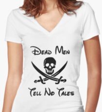 dead men tell no tales Women's Fitted V-Neck T-Shirt