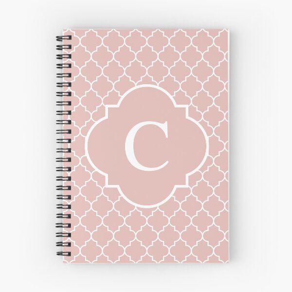 Item preview, Rose Gold Quatrefoil White Monogram C designed and sold by rewstudio.
