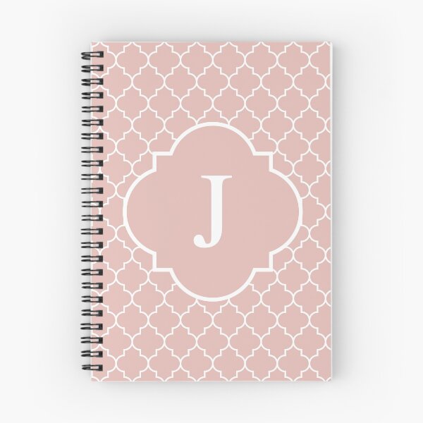 Item preview, Rose Gold Quatrefoil White Monogram J designed and sold by rewstudio.