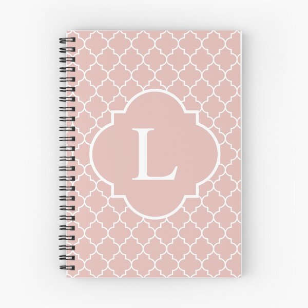 Item preview, Rose Gold Quatrefoil White Monogram L designed and sold by rewstudio.