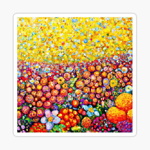 Aperçu de l'œuvre Champ de fleurs Gustav Klimt créée et vendue par maniacfitness.