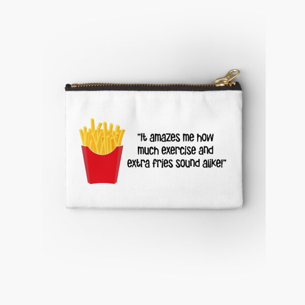 Item preview, "It amazes me how much exercise and extra fries sound alike" designed and sold by urbanbuzzz.