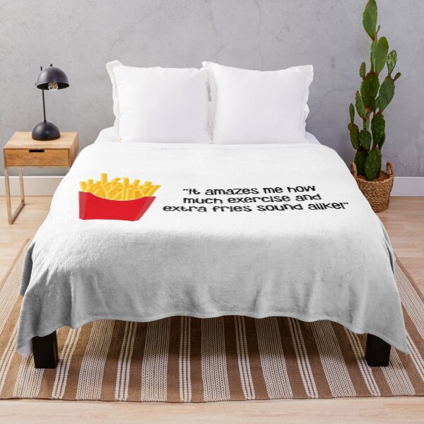 Item preview, "It amazes me how much exercise and extra fries sound alike" designed and sold by urbanbuzzz.