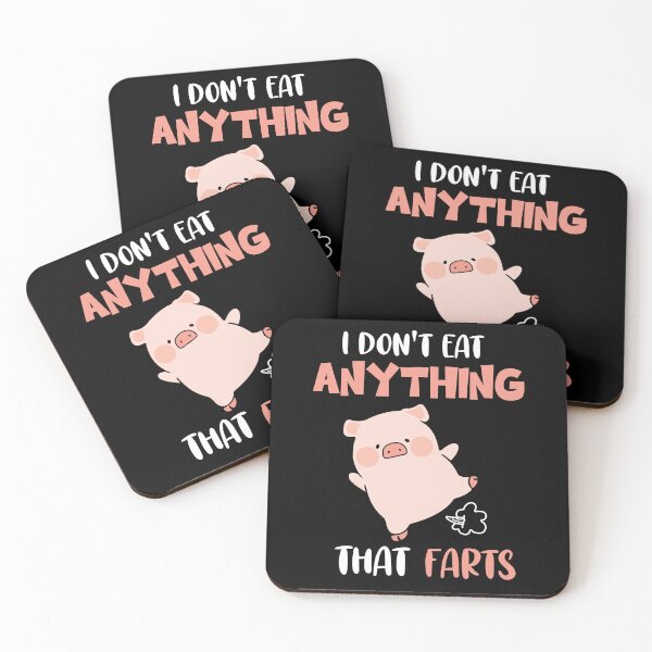 Item preview, I Don't Eat Anything That Farts Poops Pig Vegan designed and sold by Rich-Bogus.