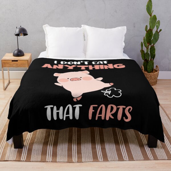 Item preview, I Don't Eat Anything That Farts Poops Pig Vegan designed and sold by Rich-Bogus.