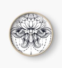 ornamental Lotus Clock