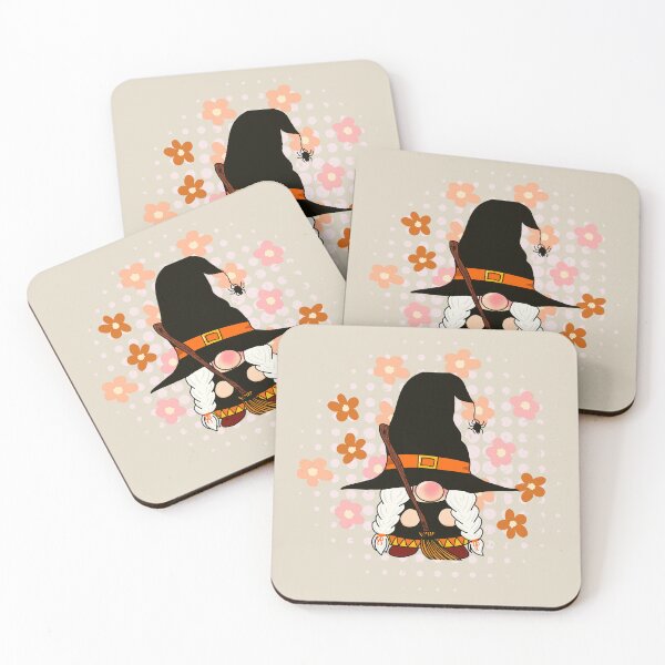 Item preview, Happy Halloween Fall Gnome Witch Retro Flower Gifts Cute  designed and sold by JooArtPrints  ★★★★★.