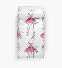 sketch of girl's ballerina Duvet Cover
