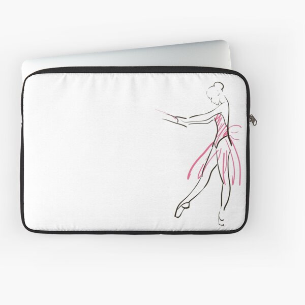 sketch of girl's ballerina Laptop Sleeve