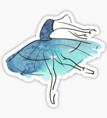 Pegatina figura de bailarina, acuarela