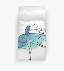 ballerina figure, watercolor Duvet Cover