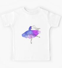 ballerina figure, watercolor Kids Tee