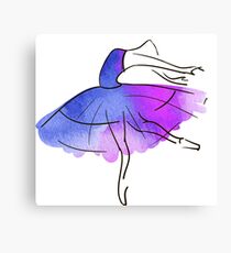 ballerina figure, watercolor Canvas Print