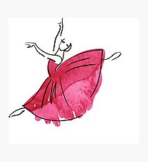 ballerina figure, watercolor Photographic Print