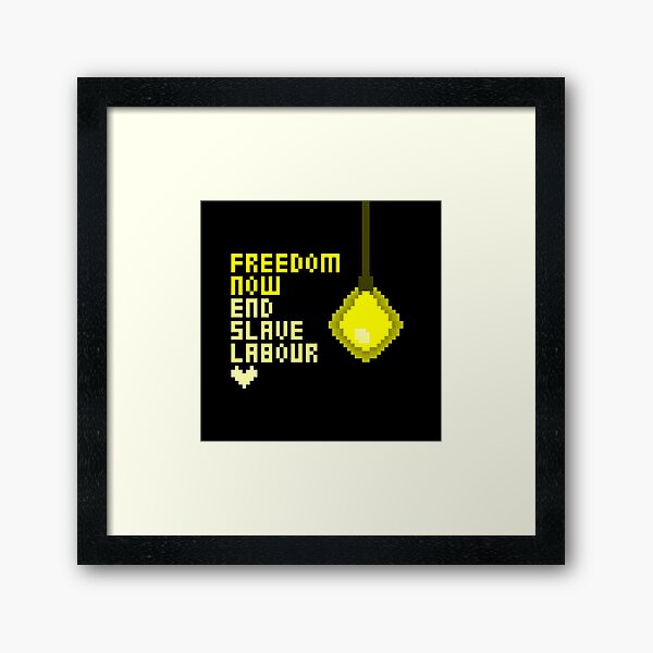 End Slave Labour Now Framed Art Print
