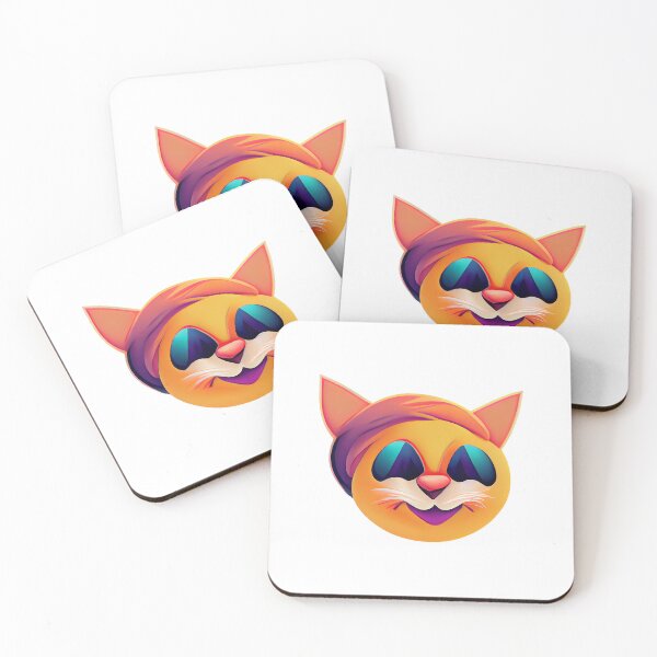 Item preview, Cat emoji emoticon  - Created by Artificial Intelligence designed and sold by Created-by-AI.