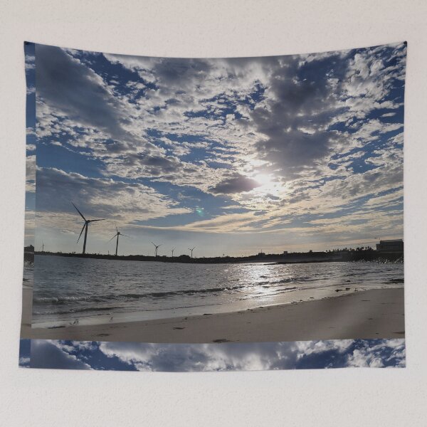 Item preview, Mystical sunrise view of  Gimnyeong  Beach in the  early dawn on a cloudy day,Korea designed and sold by human8891.