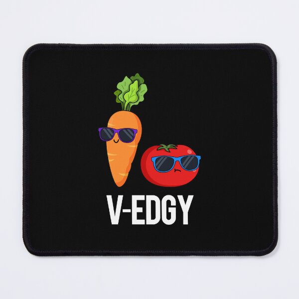 Item preview, V-Edgy Funny Veggie Puns (Dark BG) designed and sold by punnybone.