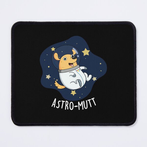 Item preview, Astromutt Astronaut Funny Dog Puns (Dark BG) designed and sold by punnybone.