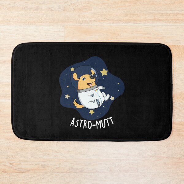 Item preview, Astromutt Astronaut Funny Dog Puns (Dark BG) designed and sold by punnybone.