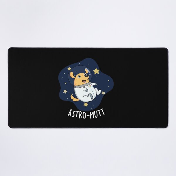 Item preview, Astromutt Astronaut Funny Dog Puns (Dark BG) designed and sold by punnybone.