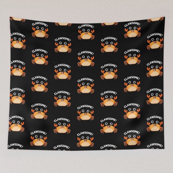 Item preview, Clawsome Funny Crab Puns (Dark BG) designed and sold by punnybone.