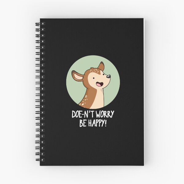 Item preview, Doe-nt Worry Be Happy Funny Deer Puns (Dark BG) designed and sold by punnybone.