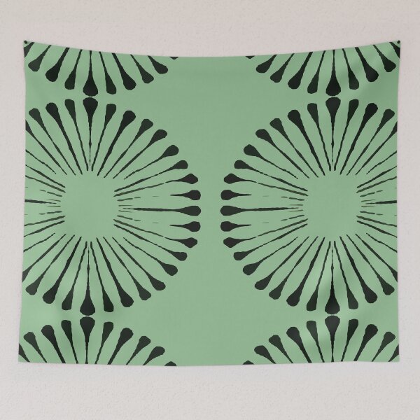 Item preview, Flowers Pattern in Monochrome Green designed and sold by MyArt23.