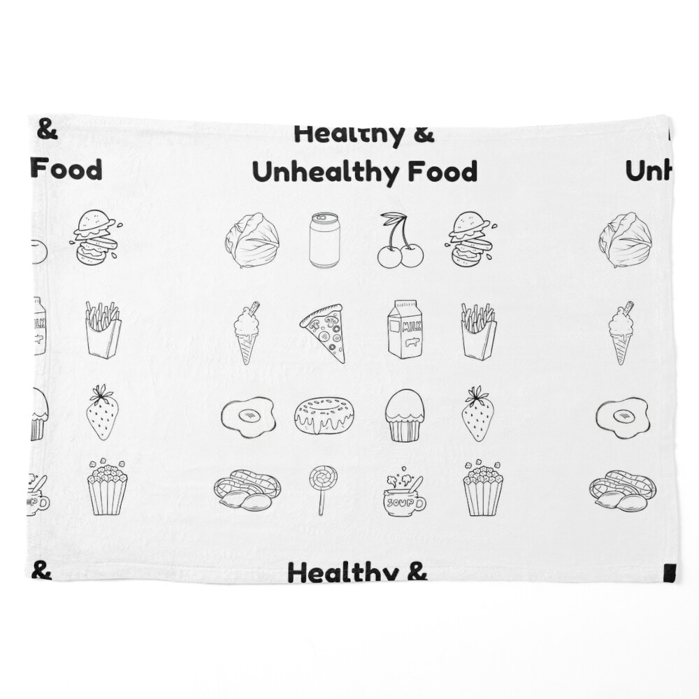 Healthy food and junk food drawing easy - Top vector, png, psd files on  Nohat.cc