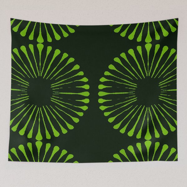 Item preview, Flowers Pattern in Monochrome in Lime Green designed and sold by MyArt23.