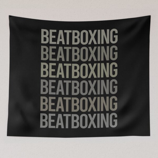 Item preview, Gray Text Art Beat Box Beatboxing Beatbox designed and sold by TartSpiderWeb.