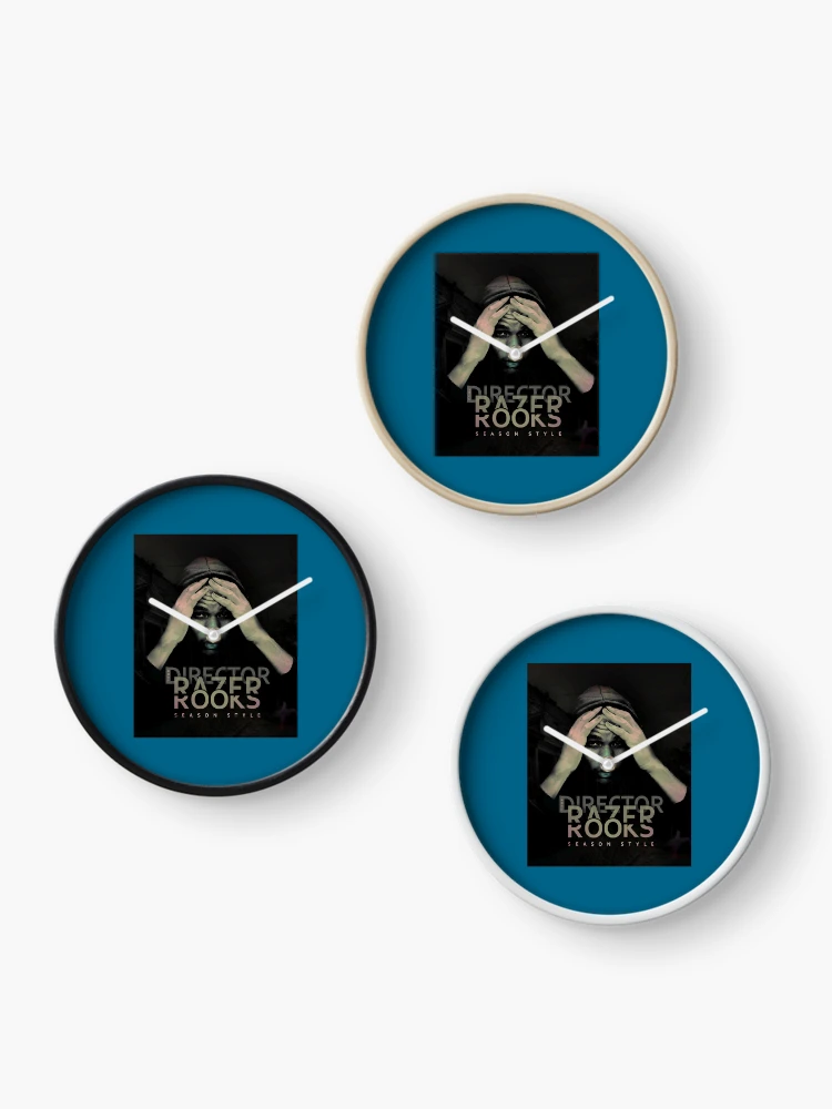 Thumbnail 3 of 4, Clock, Director Razer Rooks Graphic designed and sold by Flowfellshop.