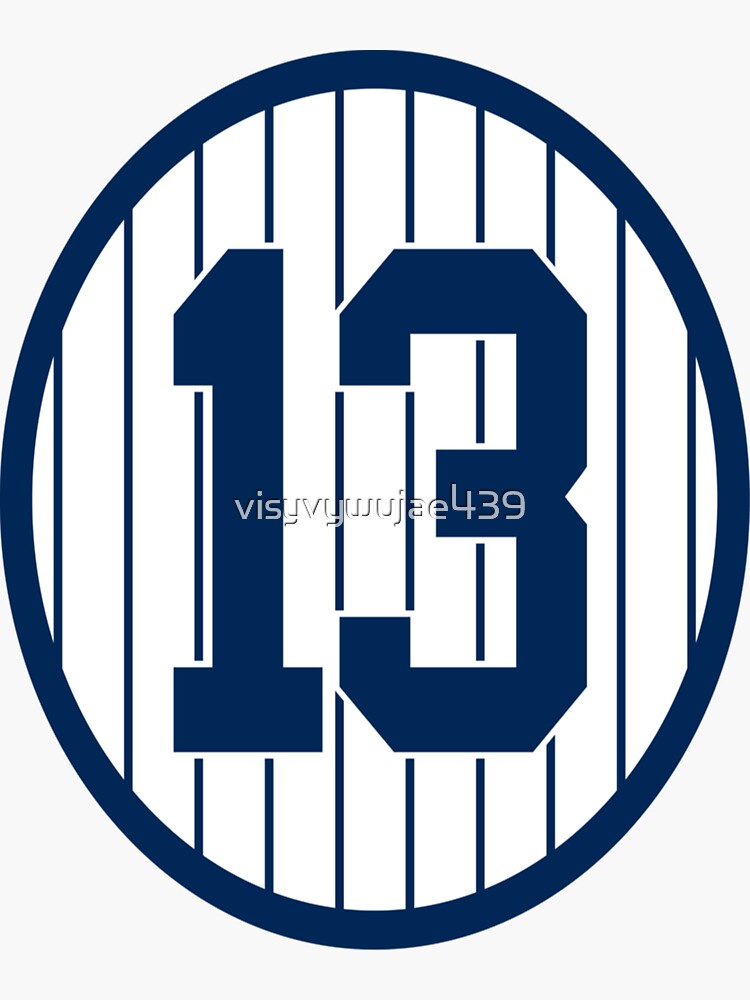 Alex Rodriguez 13 Jersey Number Sticker for Sale by visyvywujae439