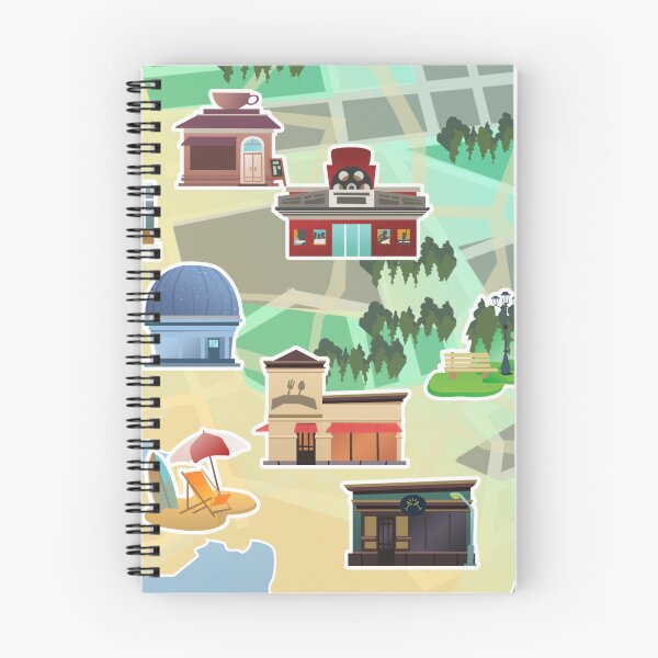 Item preview, Little Pastel Island City Map designed and sold by Keynaree.
