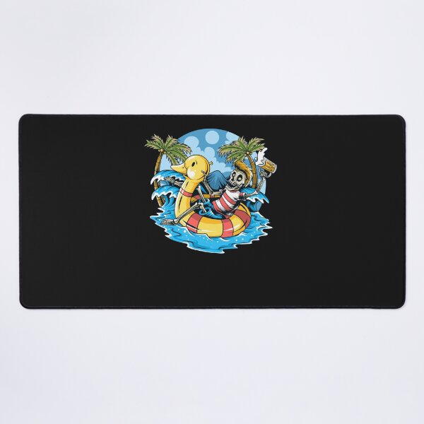 Item preview, Skull Sitting On Float Duck Relaxing Enjoying The Beach designed and sold by GouwensRick.