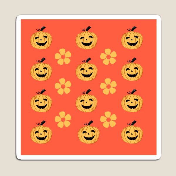 Item preview, Patrón Halloween Calabaza Y Flor designed and sold by ArtOrg.