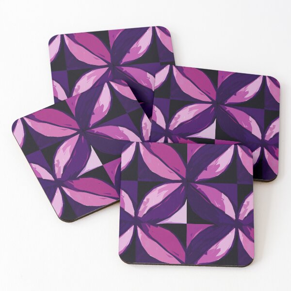 Item preview, Flowers Pattern in Monochrome Black Pink Purple designed and sold by MyArt23.
