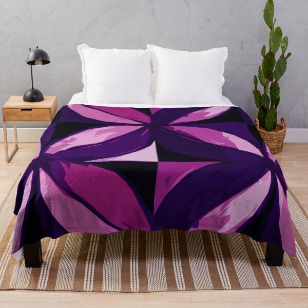 Item preview, Flowers Pattern in Monochrome Black Pink Purple designed and sold by MyArt23.