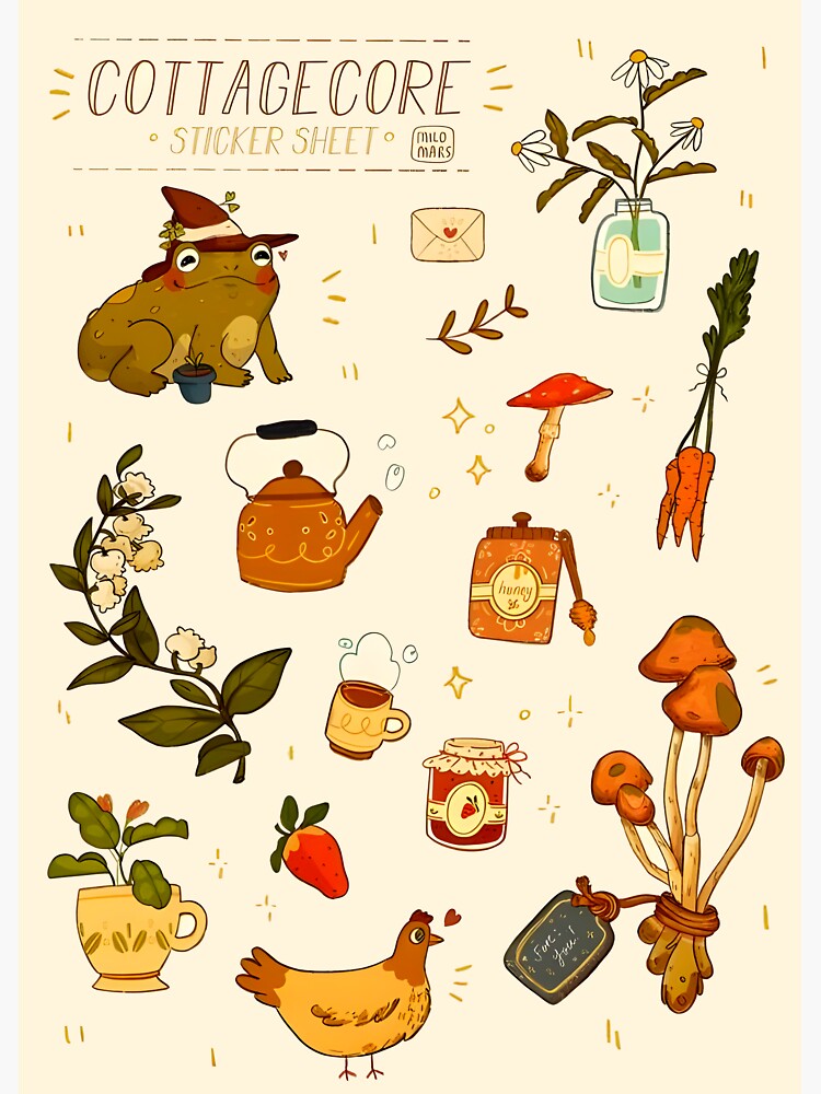 Cottagecore Sticker Sheet