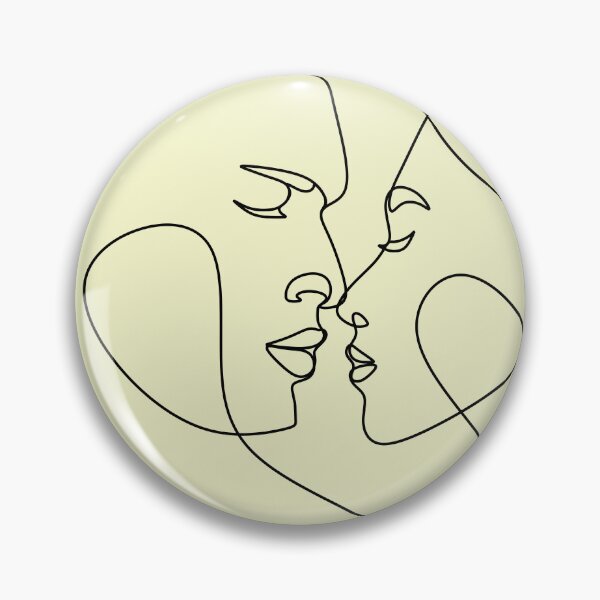 Item preview, Couple line illustration. Love print. Minimalist people. 2 faces. Man amd woman. Love vector. Symbol of love designed and sold by AllaLineArt.