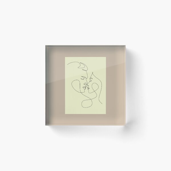 Item preview, Couple line illustration. Love print. Minimalist people. 2 faces. Man amd woman. Love vector. Symbol of love designed and sold by AllaLineArt.
