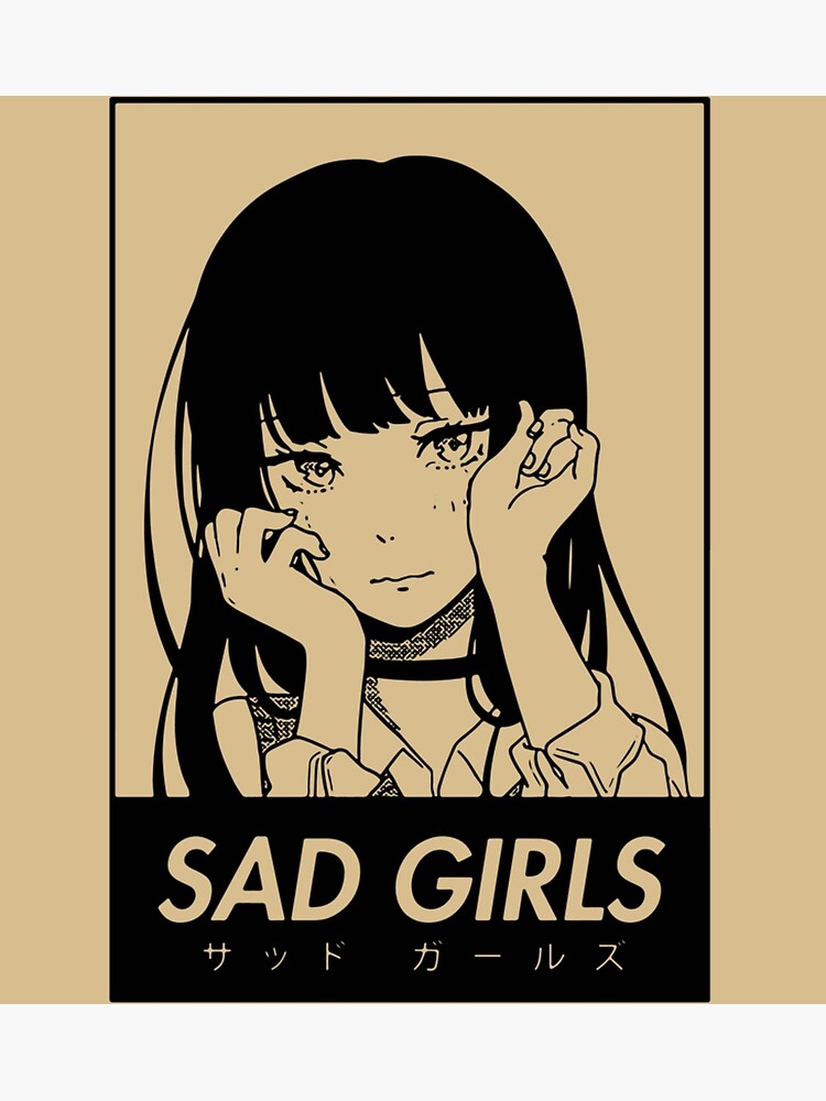 Sad Anime Girl Poster for Sale by coleturners