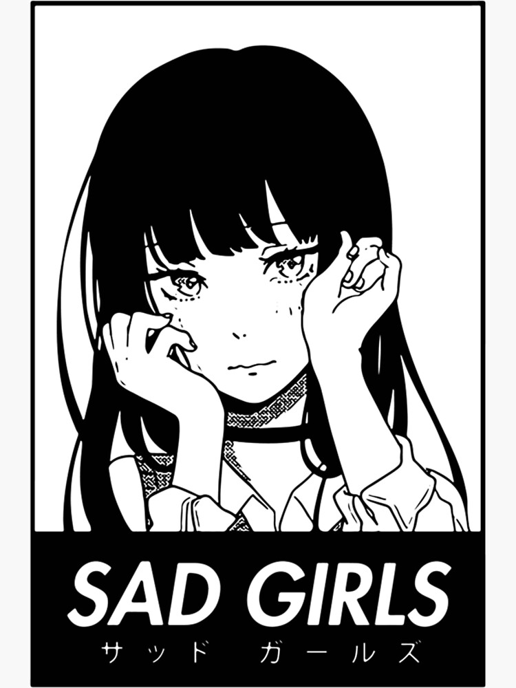 Anime Girl Sad Magnet for Sale by InsecurePuppet