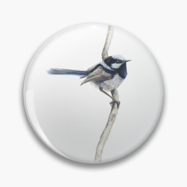 Item preview, Blue Wren Pencil Art  by Rachael Curry designed and sold by RachaelCurryArt.