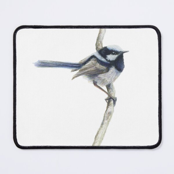 Item preview, Blue Wren Pencil Art  by Rachael Curry designed and sold by RachaelCurryArt.