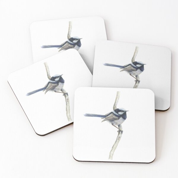 Item preview, Blue Wren Pencil Art  by Rachael Curry designed and sold by RachaelCurryArt.