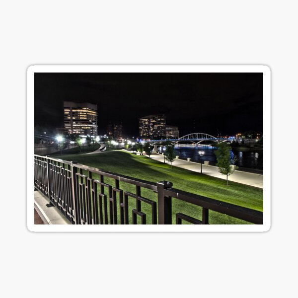 HDR Columbus City Landscape Sticker